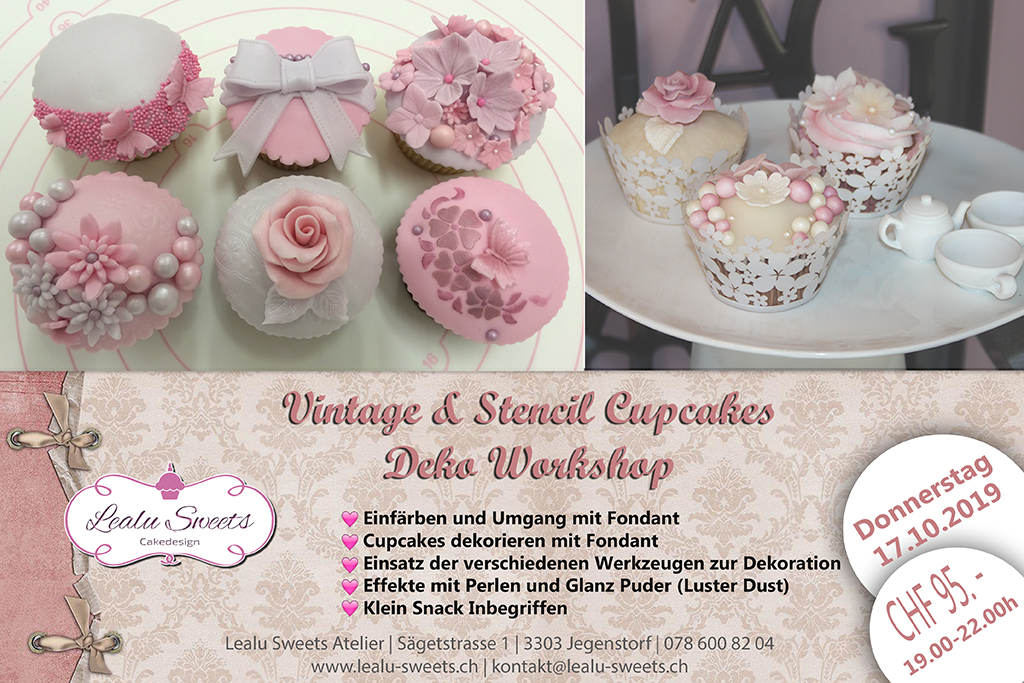 Vintage & Stencil Cupcakes Deko Workshop