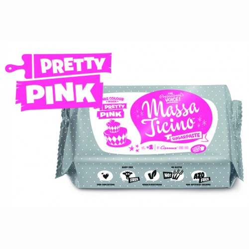 Massa Ticino Sugarpaste  Pretty Pink - 250 gr