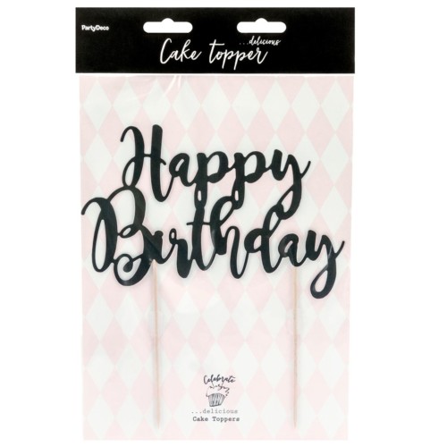PartyDeco Cake Topper Happy Birthday