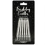 PartyDeco - Geburtstagskerzen Silber 6cm 6 Stück