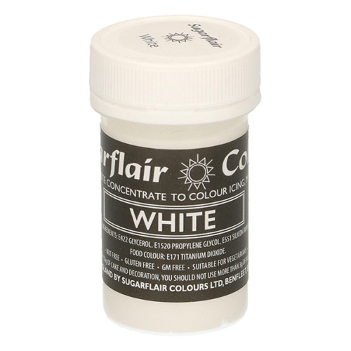 Sugarflair - Paste Colour Pastel WHITE 25g