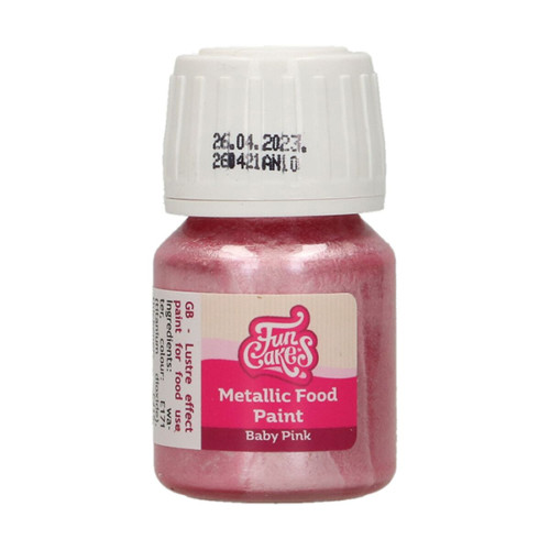 FunCakes - Metallic Food Paint Baby Pink 30 ml