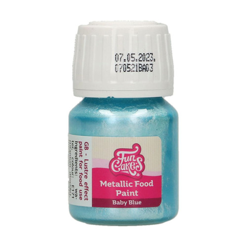 FunCakes - Metallic Food Paint Baby Blue 30 ml