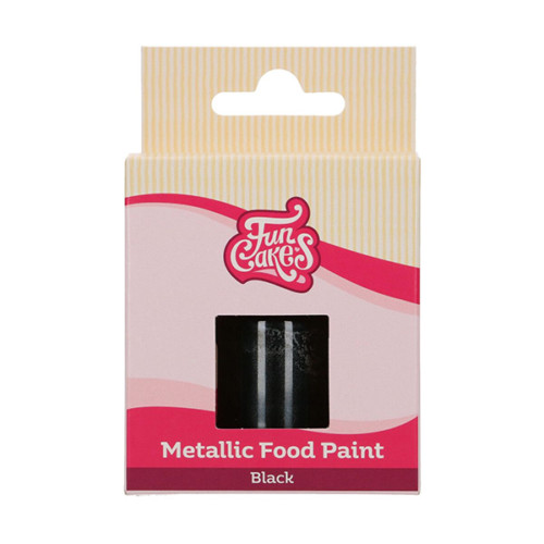 FunCakes - Metallic Food Paint Black 30 ml