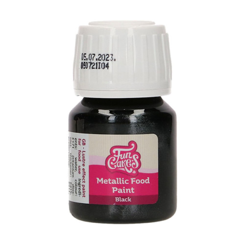 FunCakes - Metallic Food Paint Black 30 ml