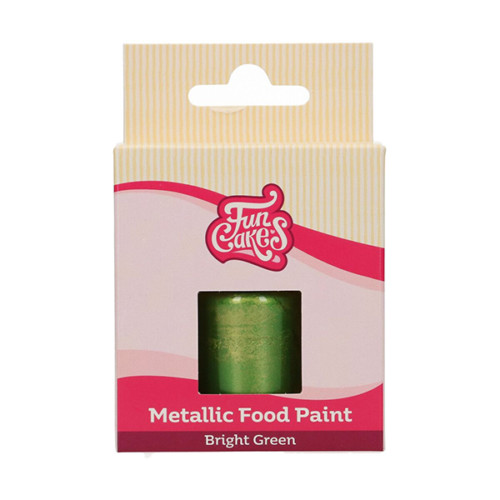 FunCakes - Metallic Food Paint Bright Green 30 ml