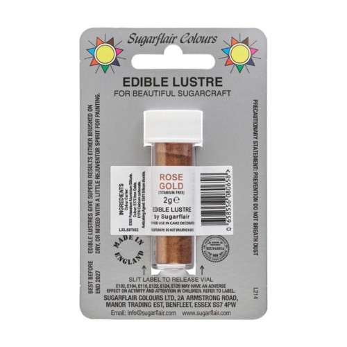 Sugarflair - Essbarer Luster Rose Gold - E171 Frei 2g