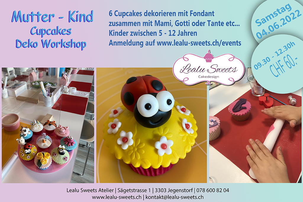 Mutter + Kind Cupcakes Deko Workshop - Samstag, 04.06.2022 09:30-12:30