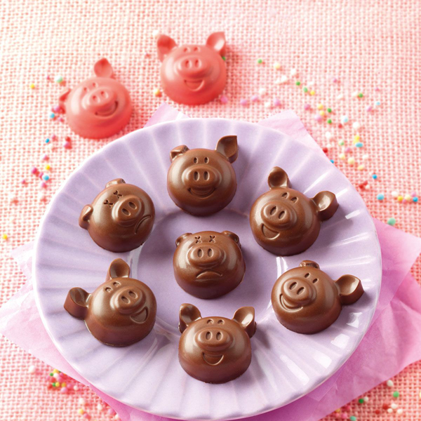 Silikomart – Schokoladen-Mould Schweinchen – Lealu-Sweets