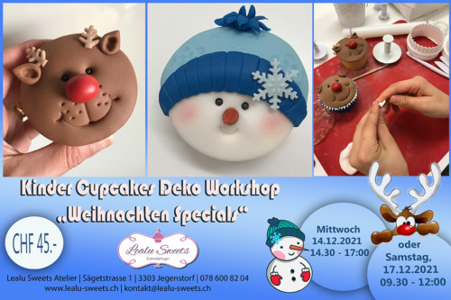 Kinder Cupcakes Deko Workshop „Weihnachten Specials“ – Mittwoch, 14.12.2022 14:30-17:00