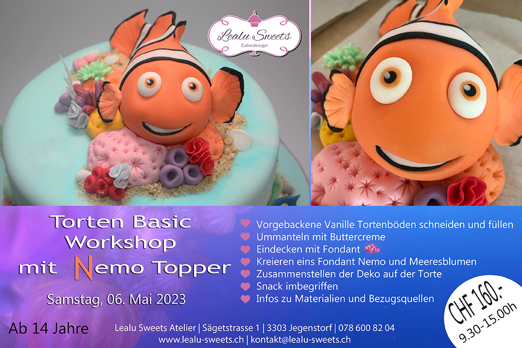 Torten Basic Workshop mit Nemo Topper - Samstag, 06.05.2023 09:30-15:00