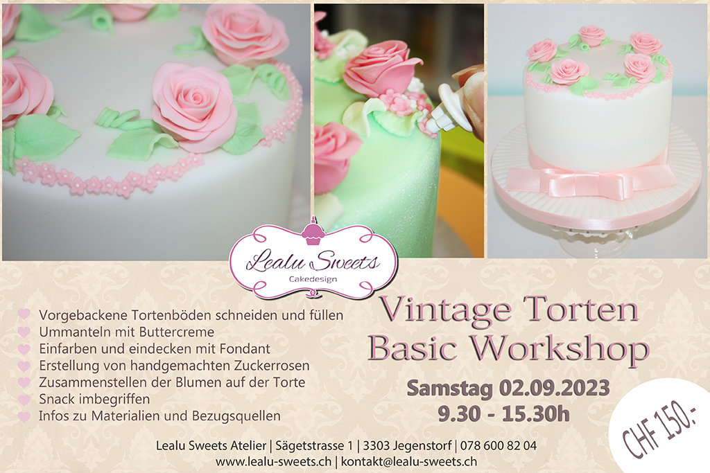 Vintage Torten Basic Workshop Basic - Samstag, 02.09.2023 09:30-15:30