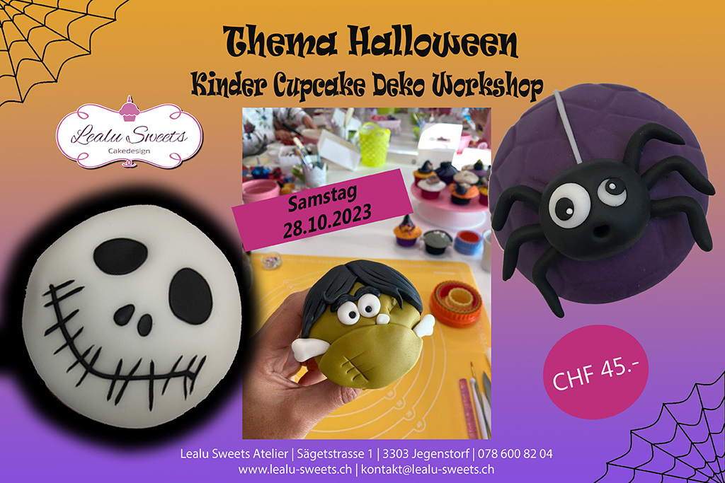 Kinder Cupcakes Deko Workshop Thema "Halloween" – Samstag, 28.10.2023 09:30-12:00