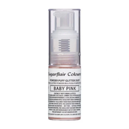Sugarflair - Pumpspray Glitzerstaub -Baby Rosa