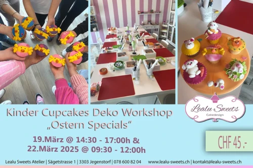 Kinder Cupcakes Deko Workshop „Ostern Specials“ – Mittwoch, 19.03.2025 14:30-17:00