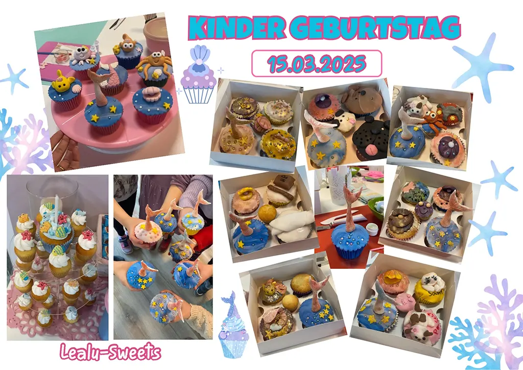 Kinder Geburtstag Cupcakes Deko Workshop – März 2025