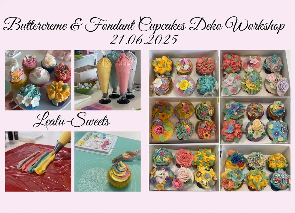 Buttercreme & Fondant Cupcakes Deko Workshop - Juni 2025