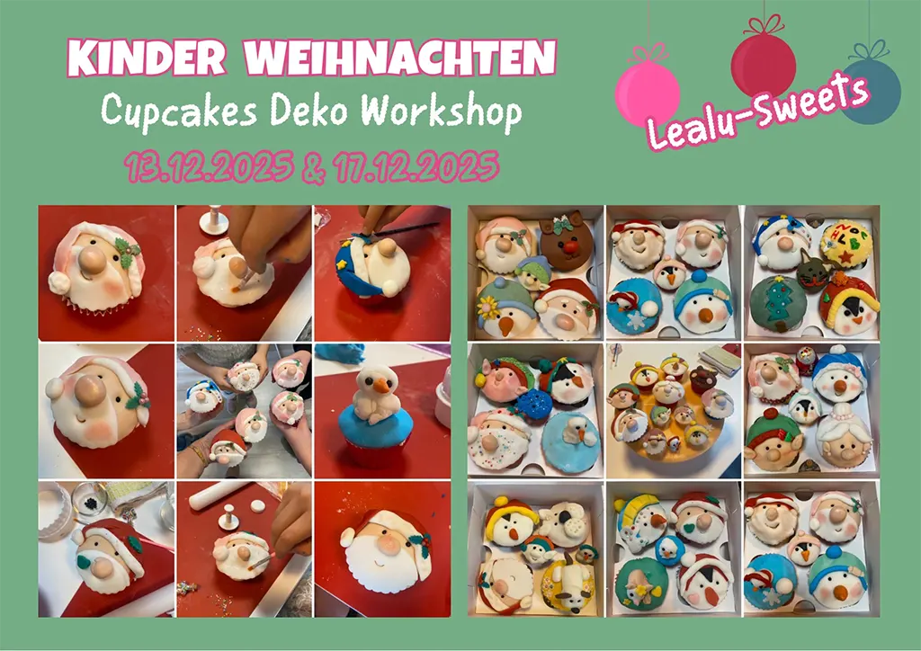 Kinder Weihnachten Cupcakes Deko Workshop – Dezember 2025