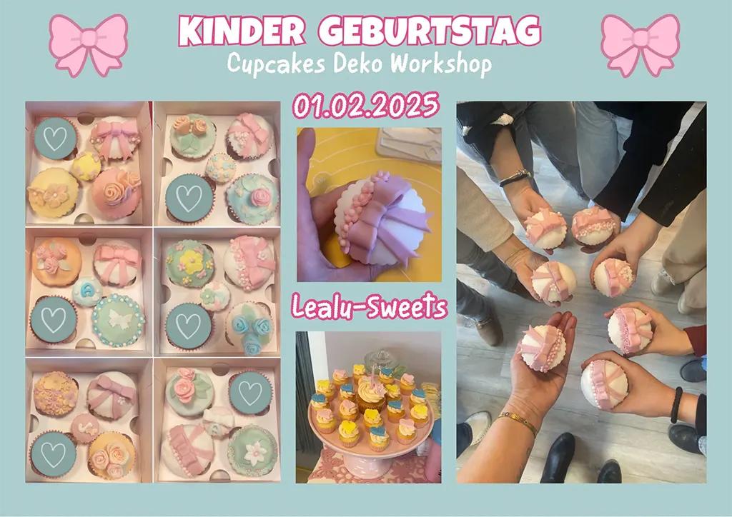 Kinder Geburtstag Cupcakes Deko Workshop - Februar 2025