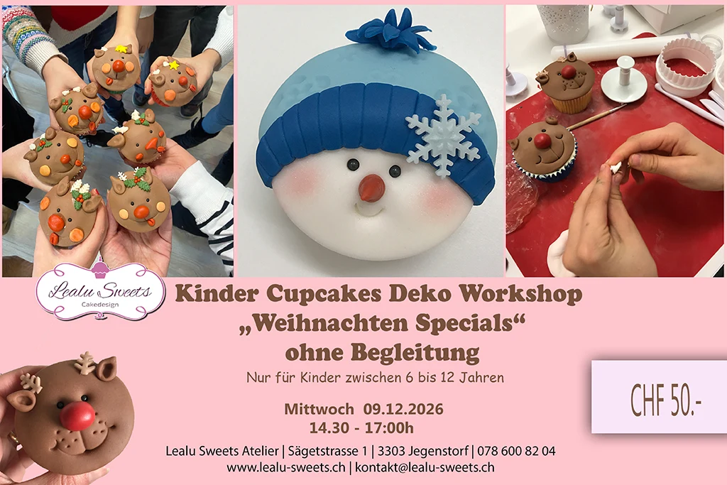 Kinder Cupcakes Deko Workshop "Weihnachten Specials" – Dezember 2026
