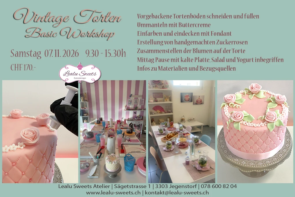 Vintage Torten Workshop Basic - Samstag, 07.11.2026 09:30-15:30